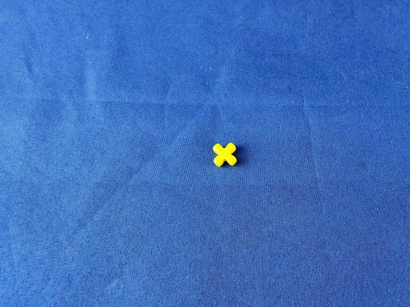 #3006;   Kunststoffkreuz gelb für Klauenkupplung