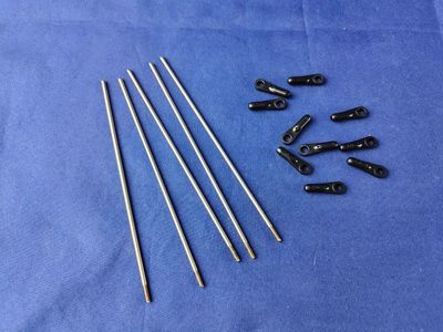 variables Steuergestänge mit Kugelclips mit einseitig-Gewinde M2,5