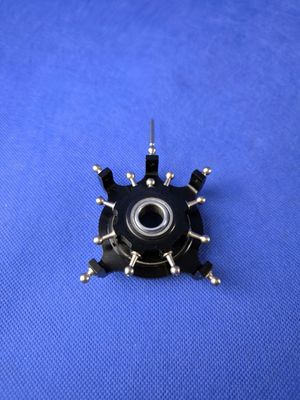 #2002-8-12-S; Taumelscheibe "XL"  8-Blatt; 90° (4-Punkt); für ø12mm Rotorwellen in SCHWARZ