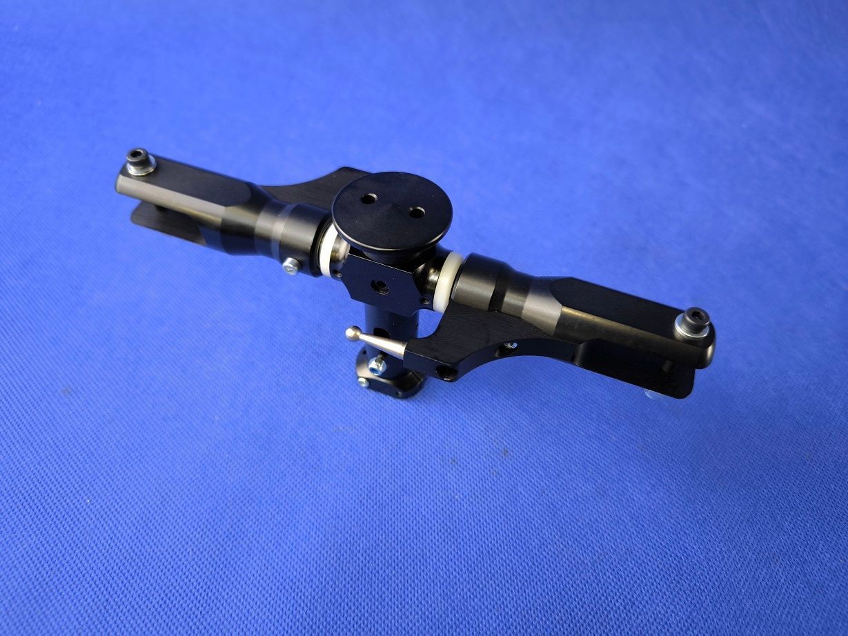 #2000-2-12L-S;  2-Blatt Rotorkopf FBL 700 Serie ø12mm in SCHWARZ
