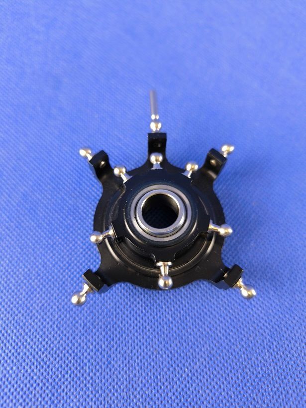 #1002-5-12-S; Taumelscheibe 5-Blatt; 90° (4-Punkt); für ø12mm Rotorwellen in SCHWARZ