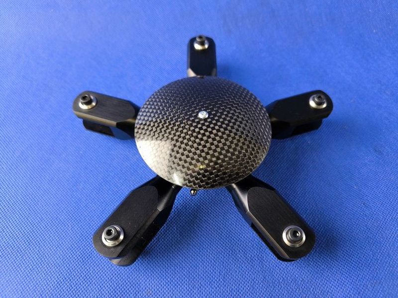 #1000-5-10-S; 5-Blatt Rotorkopf 600/700 Serie "Compact" ø10mm in SCHWARZ