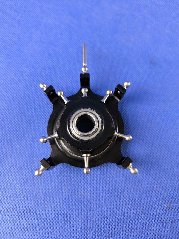 #2002-4-15-S; Taumelscheibe "XL"  4-Blatt; 90° (4-Punkt); für ø15mm Rotorwellen in SCHWARZ