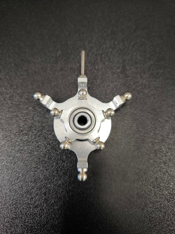 #6001-5-6; Taumelscheibe 5-Blatt; 120° (3-Punkt); für ø6mm Rotorwellen "DFC" in NATUR