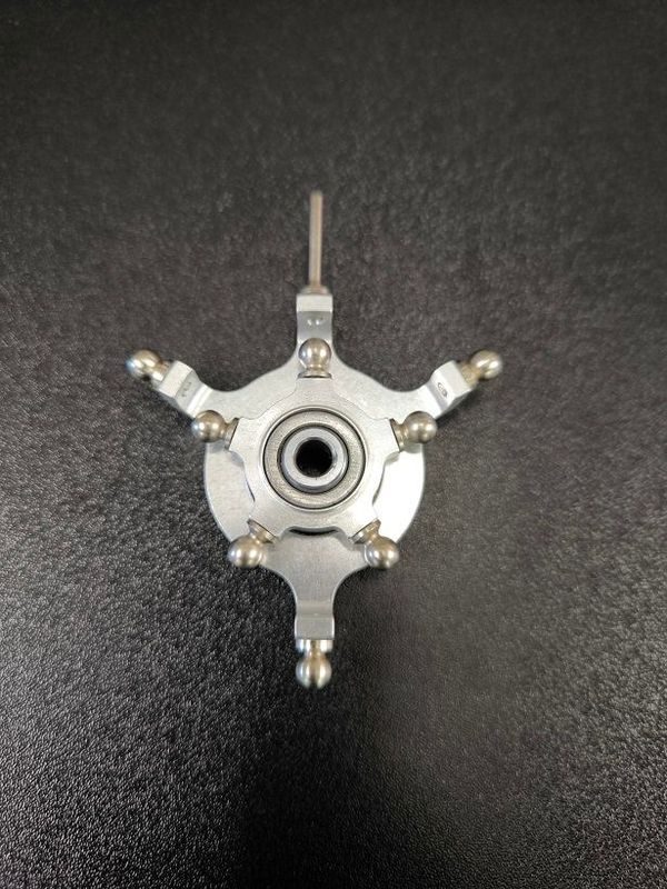 #6001-5-6; Taumelscheibe 5-Blatt; 120° (3-Punkt); für ø6mm Rotorwellen "DFC" in NATUR