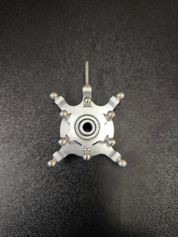 #6002-6-6; Taumelscheibe 6-Blatt; 90° (3-Punkt); für ø6mm Rotorwellen "DFC" in NATUR