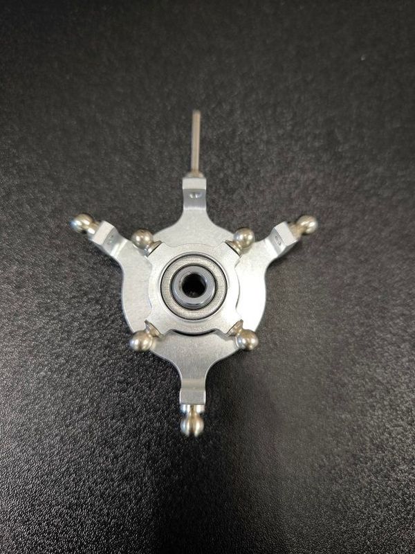 #6001-4-6; Taumelscheibe 4-Blatt; 120° (3-Punkt); für ø6mm Rotorwellen "DFC" in NATUR