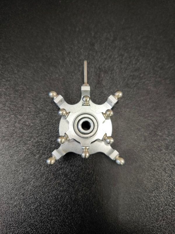 #6002-6-5; Taumelscheibe 6-Blatt; 90° (3-Punkt); für ø5mm Rotorwellen "DFC" in NATUR