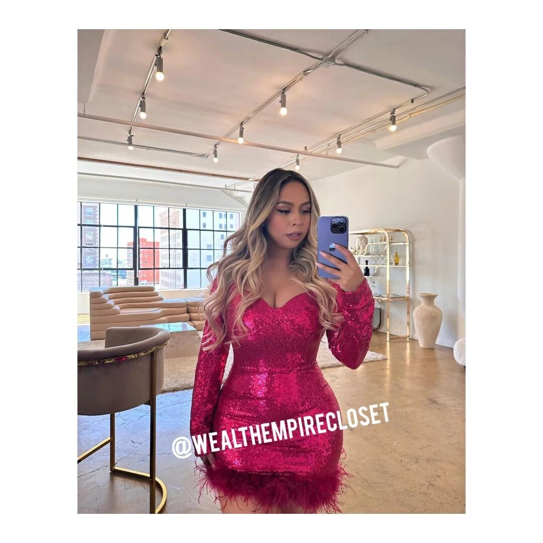 Sequence fur dress