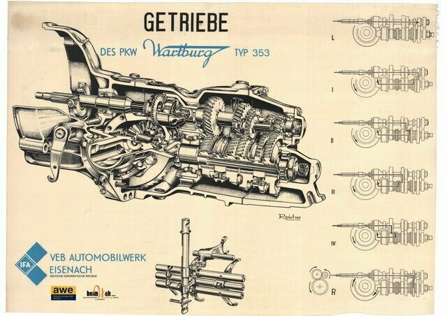 353-Lehrtafel-Spezialwerkzeug-Motor-Getriebe-1970