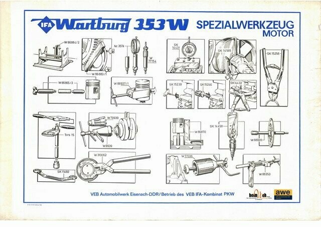 353-W-Lehrtafel_Spezialwerkzeug_Motor 353-W-Lehrtafel_Spezialwerkzeug_Motor