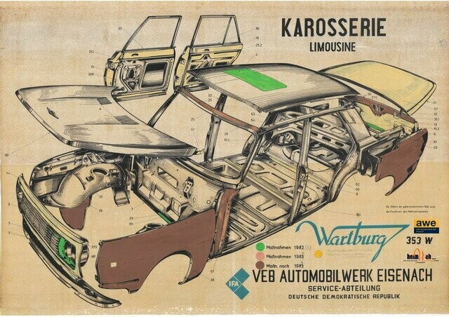353-W-Lehrtafel-Karosserie-Limousine-Veränderungen828384 353-W-Lehrtafel-Karosserie-Limousine-Veränderungen828384