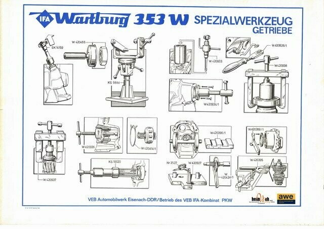 353-W-Lehrtafel_Spezialwerkzeug_Getriebe 353-W-Lehrtafel_Spezialwerkzeug_Getriebe