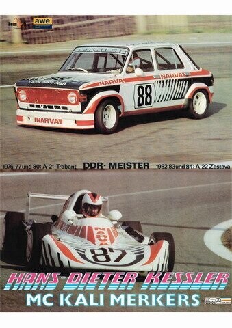 Poster_Rallye_Hans-Dieter_Kessler_Zastava_und_Formelwagen Poster_Rallye_Hans-Dieter_Kessler_Zastava_und_Formelwagen