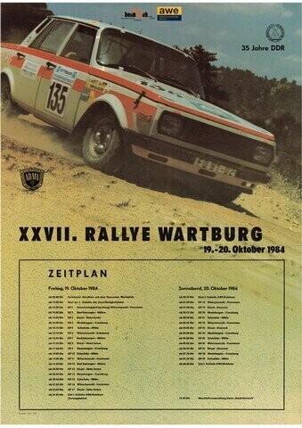 Poster_1984_XXVII_Rallye_Wartburg Poster_1984_XXVII_Rallye_Wartburg