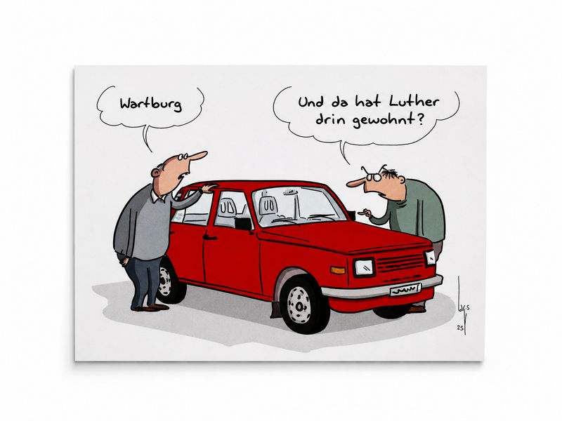 Postkarte "Da hat Luther drin gewohnt"