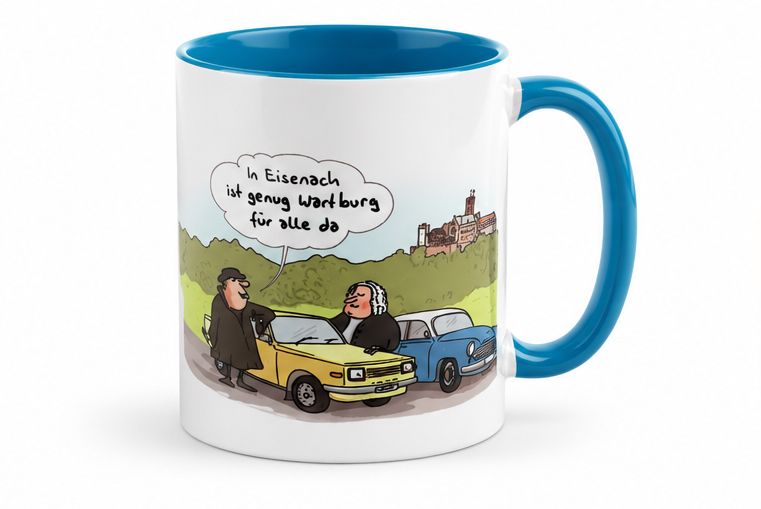 Comic -Tasse "Genug Wartburg für alle"