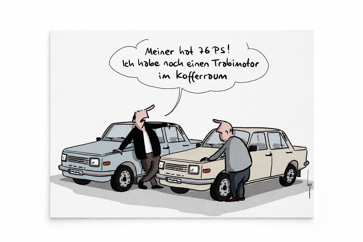 Postkarte "76 PS"