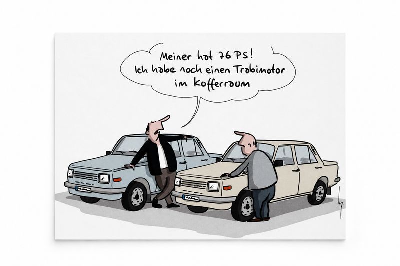 Postkarte "76 PS"