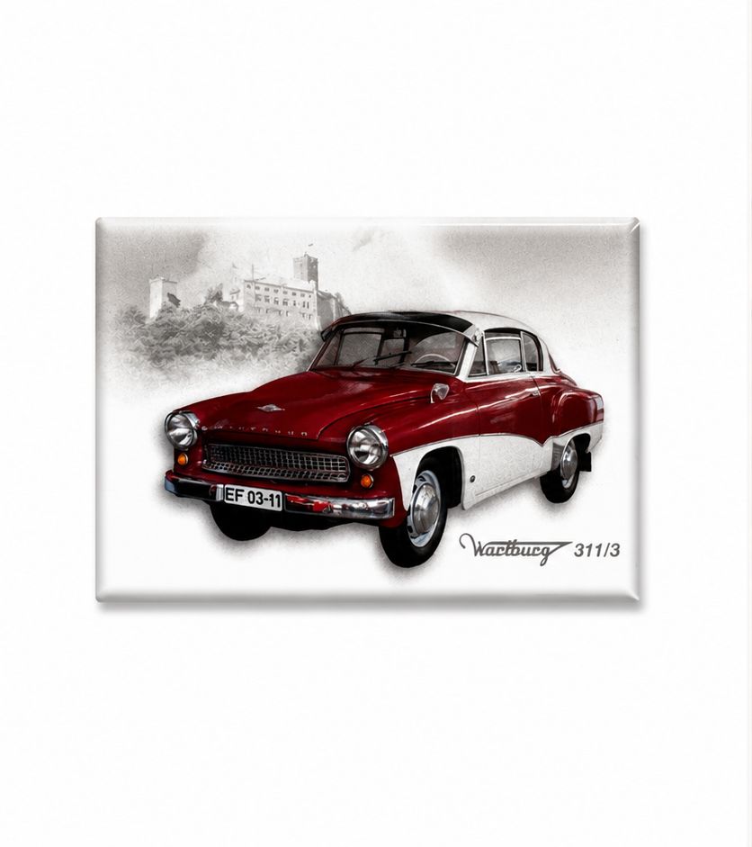 Magnet "Wartburg 311" rot