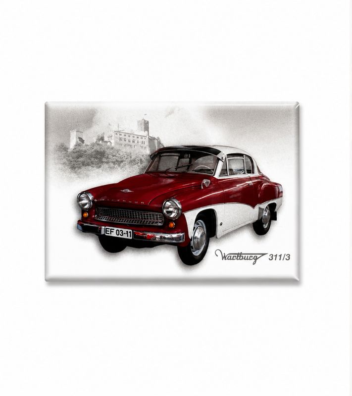 Magnet "Wartburg 311" rot