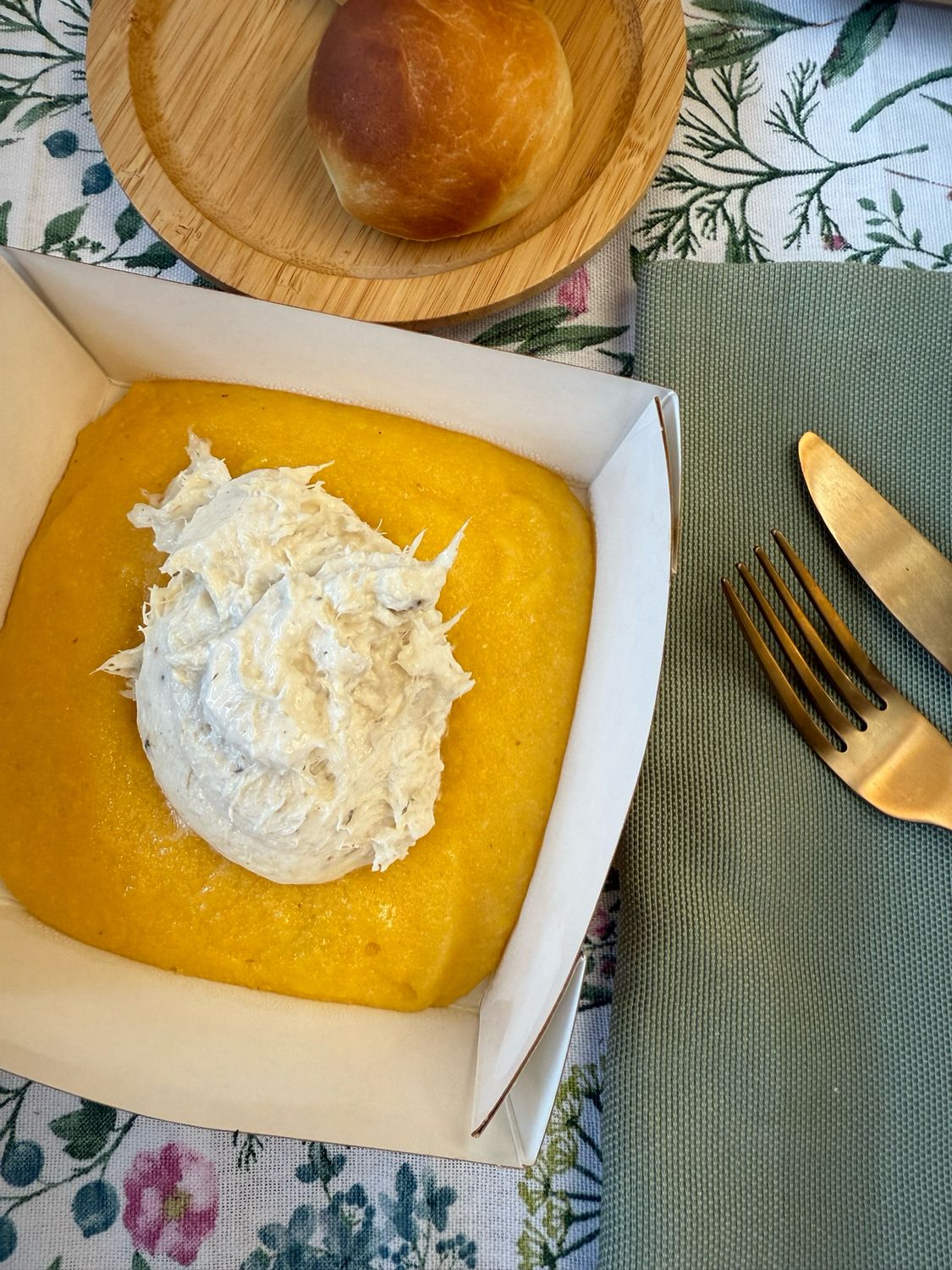 Baccalà mantecato con tacos di mais