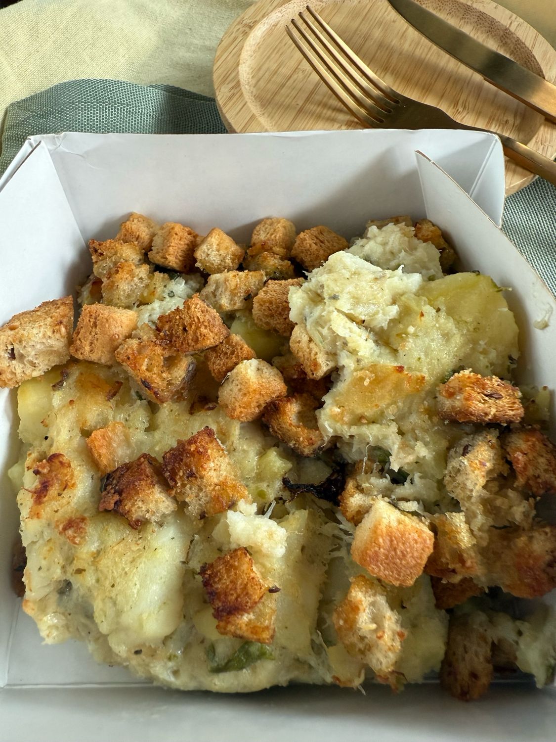 Timballo di Patate e Merluzzo in teglia gratinato