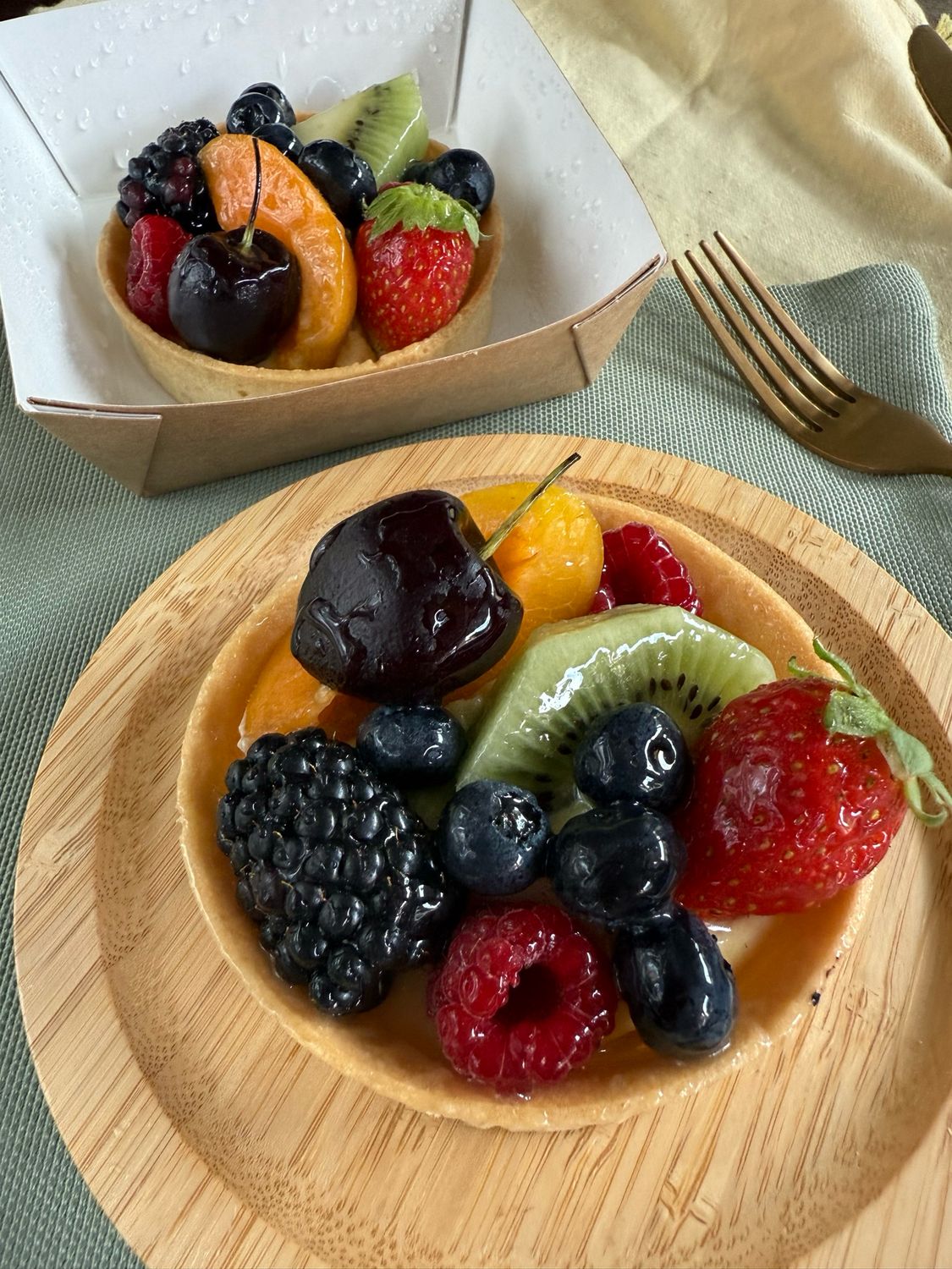 Tartellette fragole e pistacchio