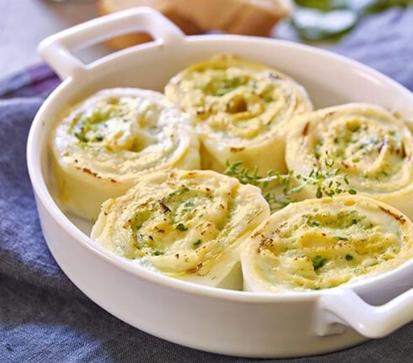 RICCIOLE gratinate ricotta e spinaci