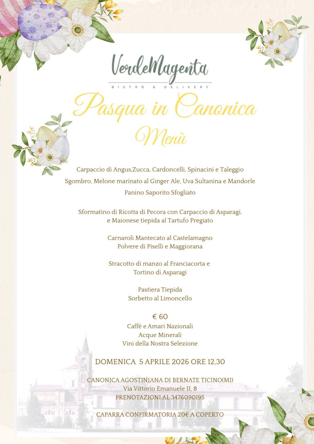 CAPARRA PRANZO DI PASQUA IN CANONICA CAPARRA PRANZO DI PASQUA IN CANONICA