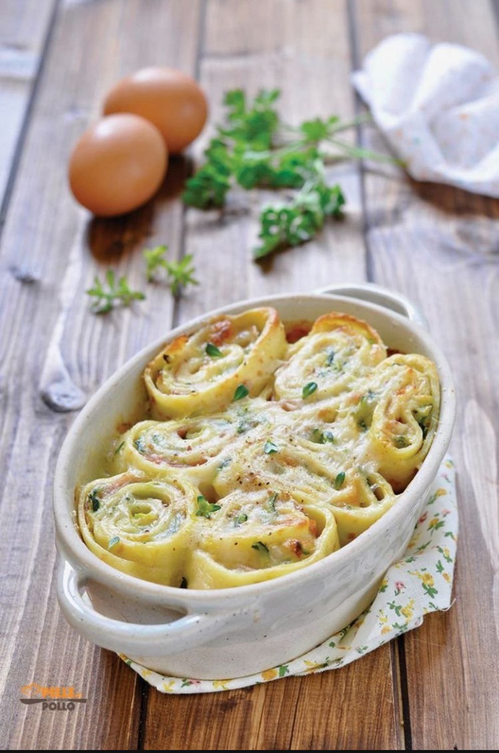 Rosette ricotta e spinaci gratinate