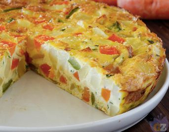 Frittata di verdure con verdura stufate