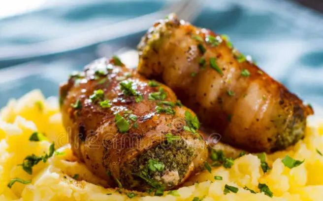 Rollatine di pollo con gratin di patate