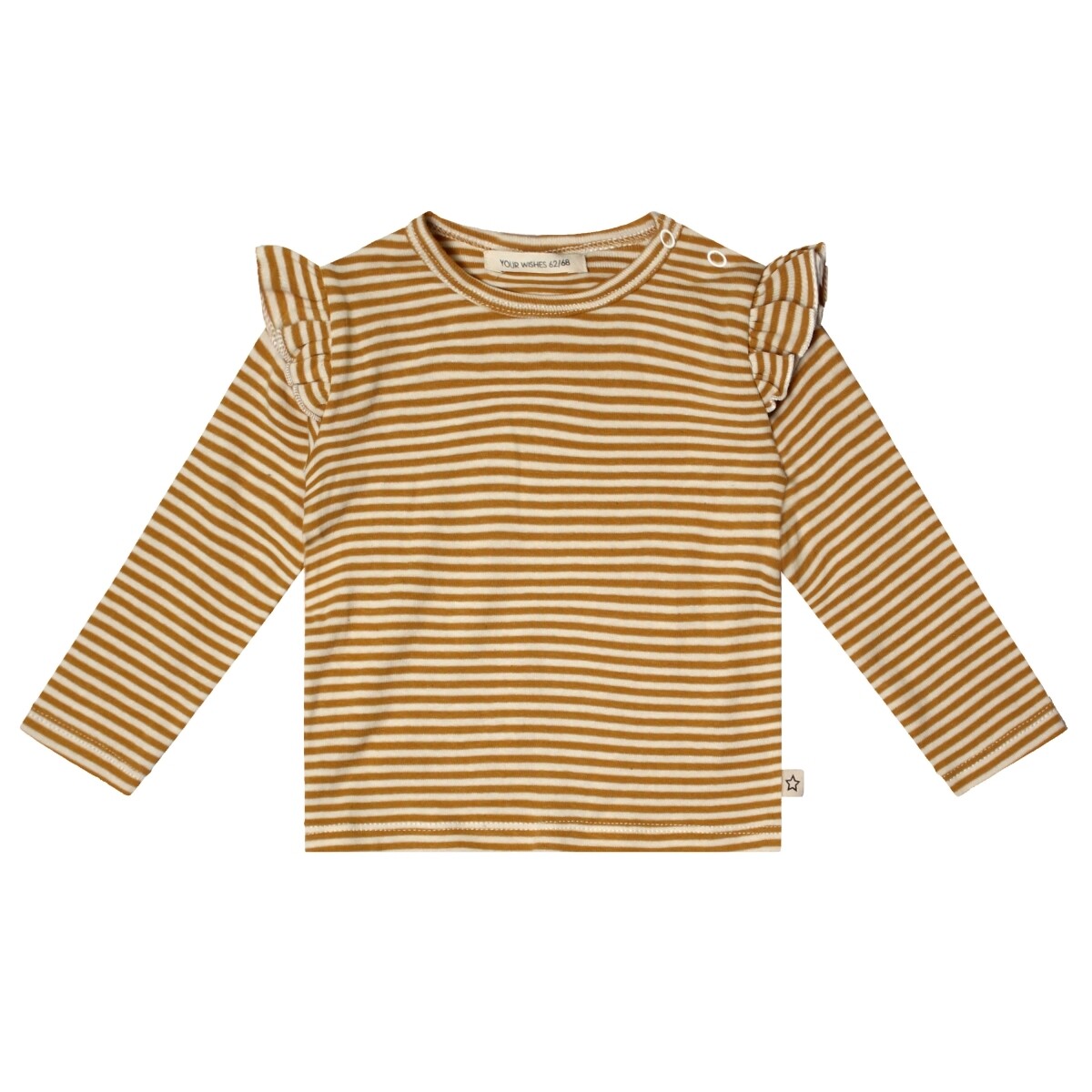 Your Wishes Longsleeve Gold Stripes Ruffle