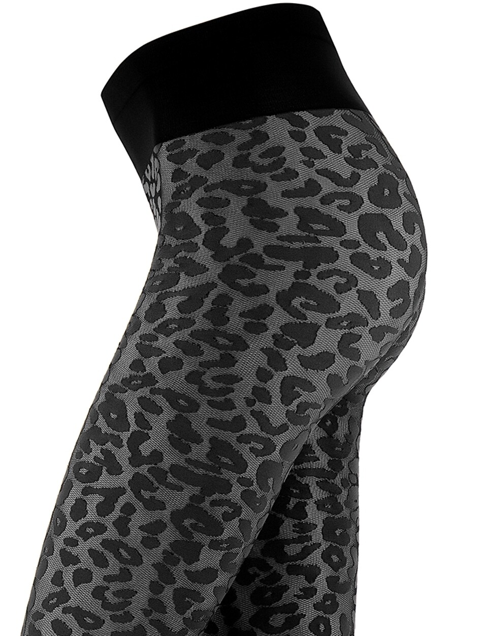 Oroblu Panty Bicolor Leopard 20 Black