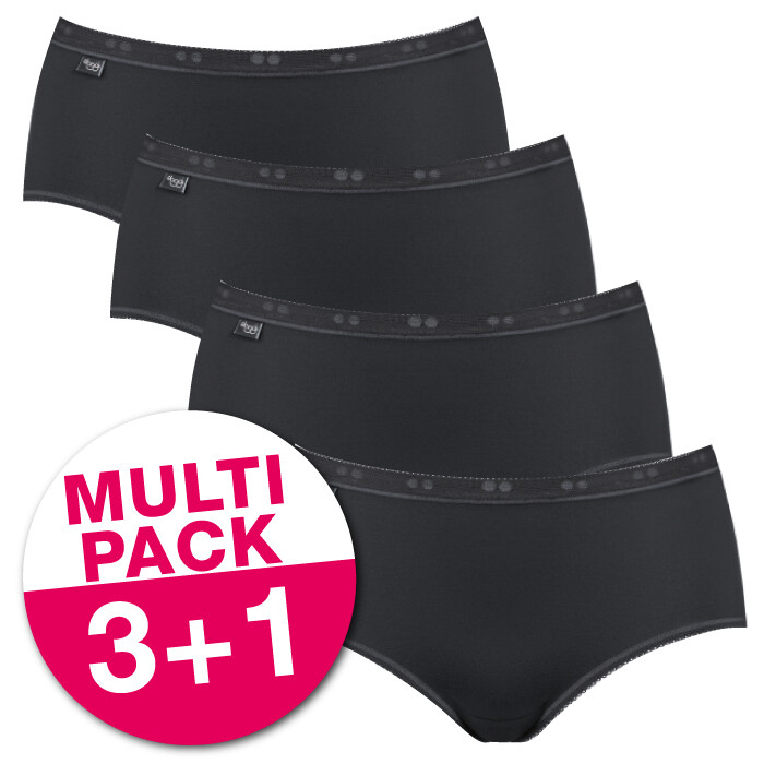 Sloggi Basic+ Midi 4-Pack 10068837 BLACK