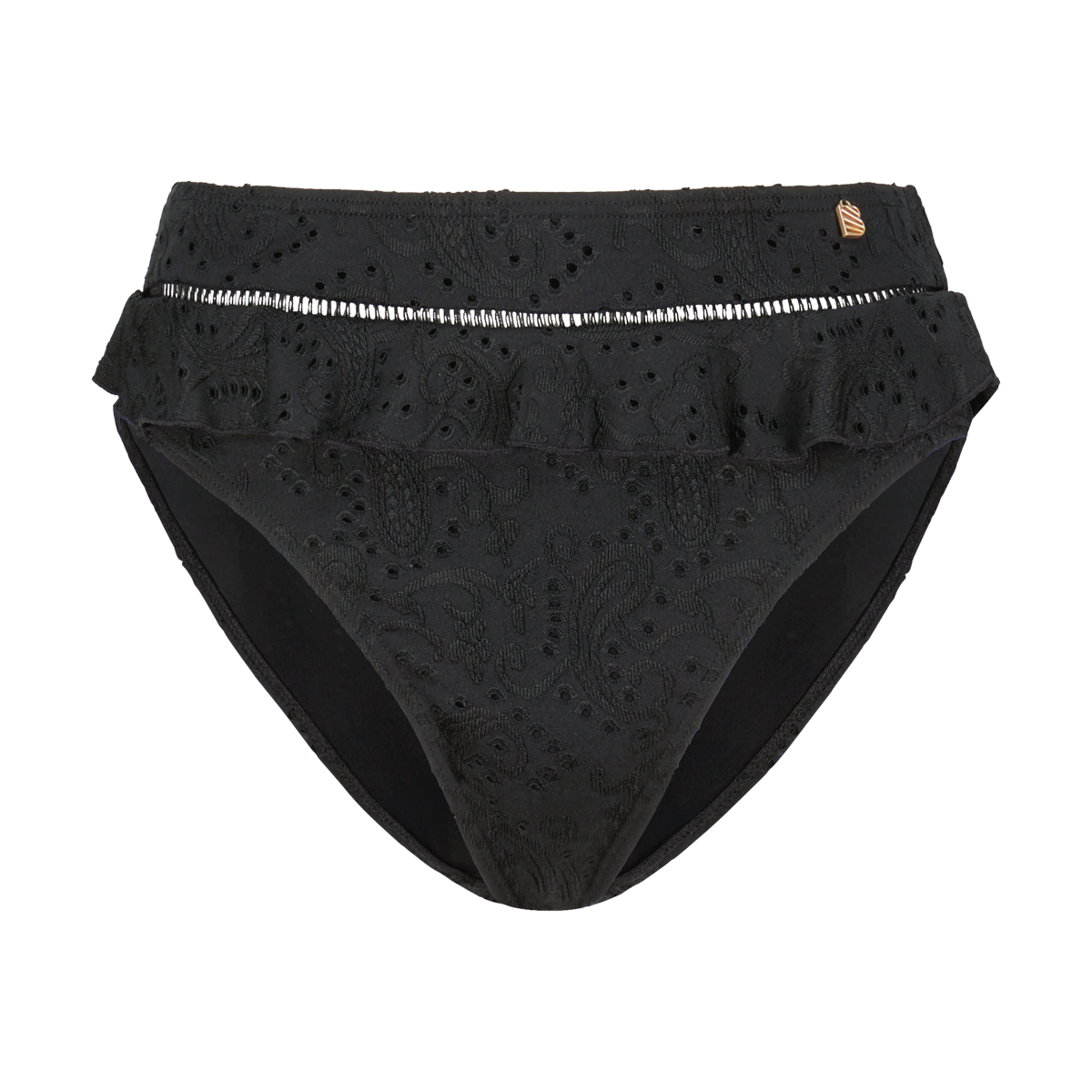 Beachlife Bikinislip Black Embroidery
