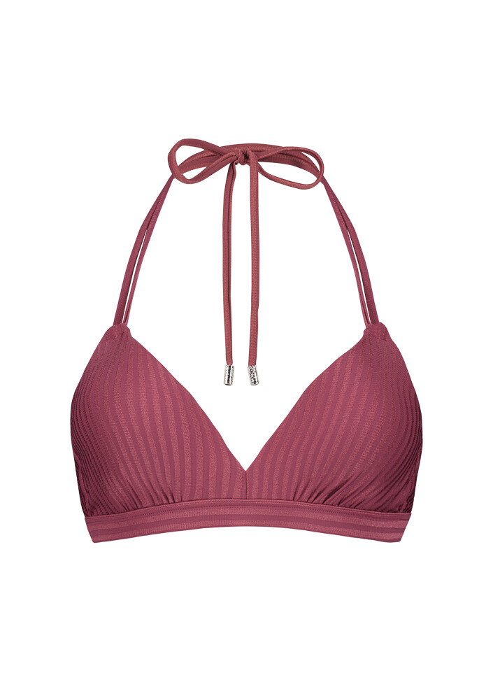 Beachlife Halter Bikinitop Dark Rose
