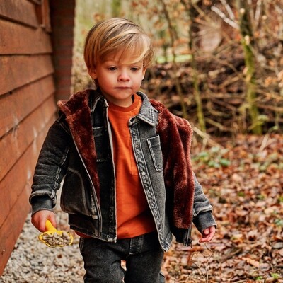 Your Wishes Vest/Jas Knitted Denim Gregory