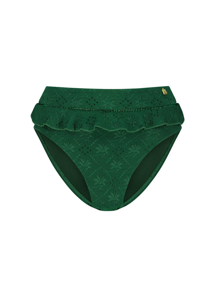 Beachlife Bikinislip Green Embroidery