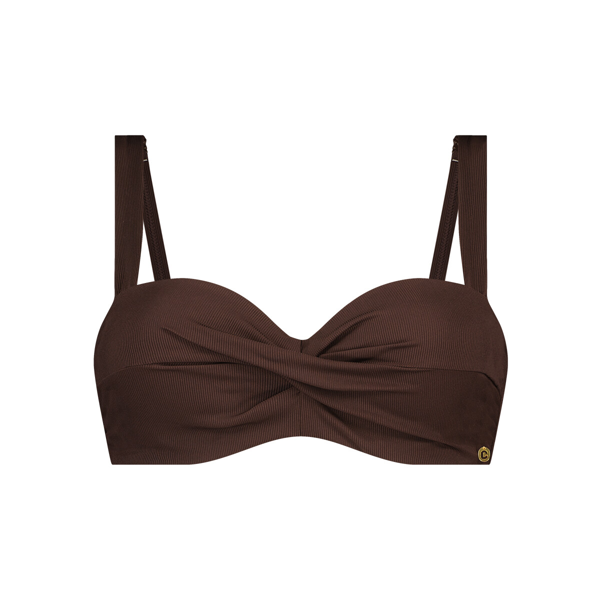 Ten Cate Beach Twist Bikinitop Chocolate Rib