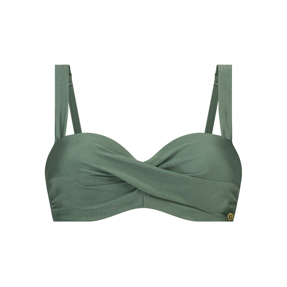 Ten Cate Beach Twist Bikinitop Green Sparkle