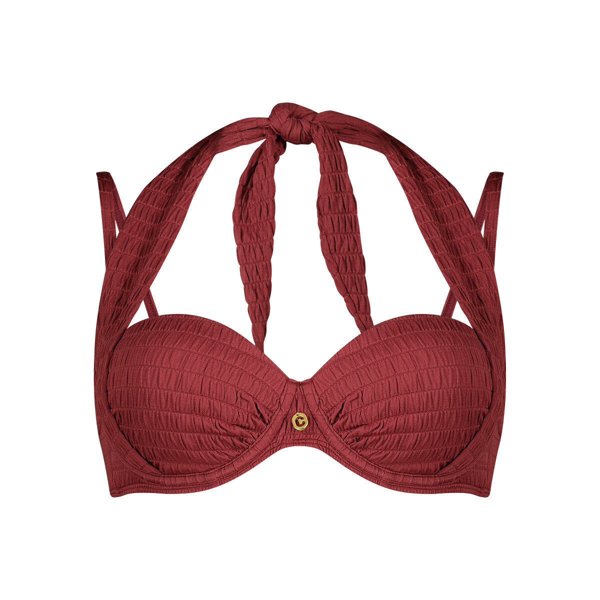 Ten Cate Beach Multiway Bikinitop Shiny Rouge
