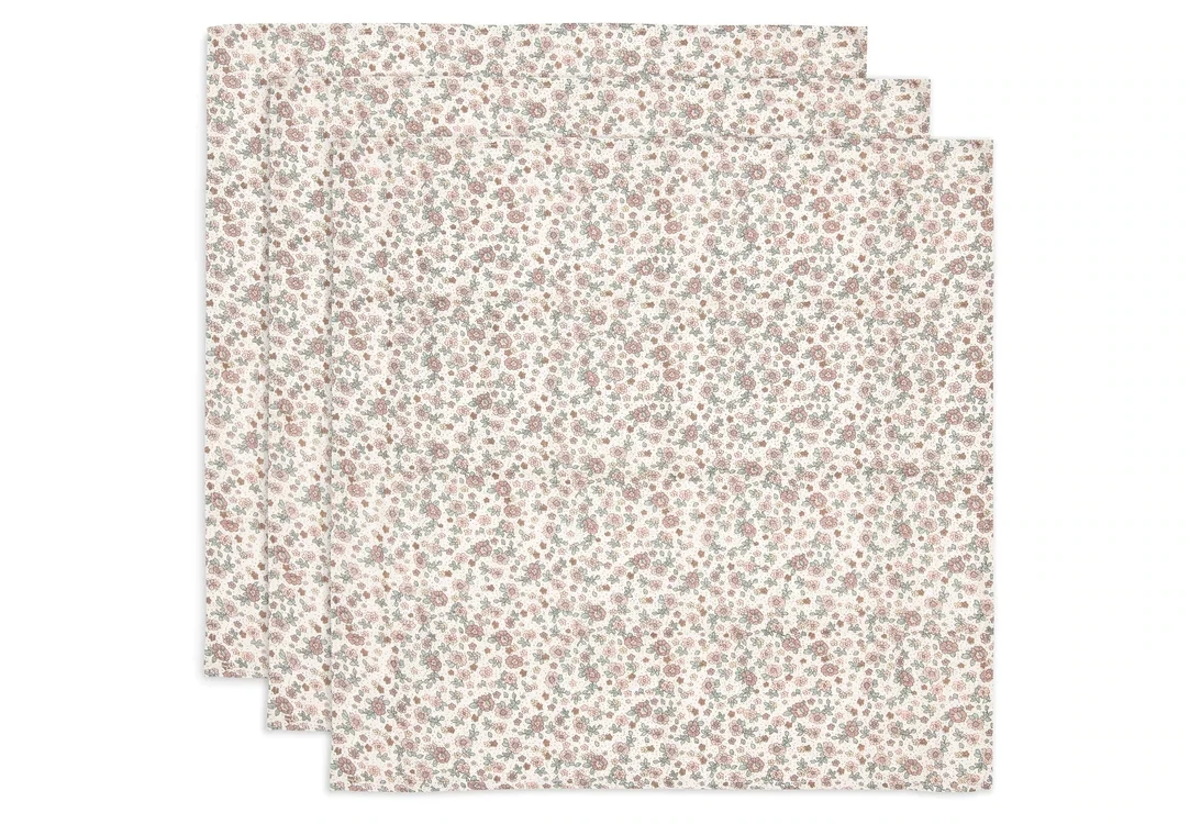 Jollein 3-Pack Hydrofieldoek Small Retro Flowers 70x70
