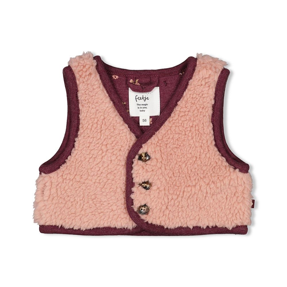 Feetje Bouclé Gilet Blooming Meadow