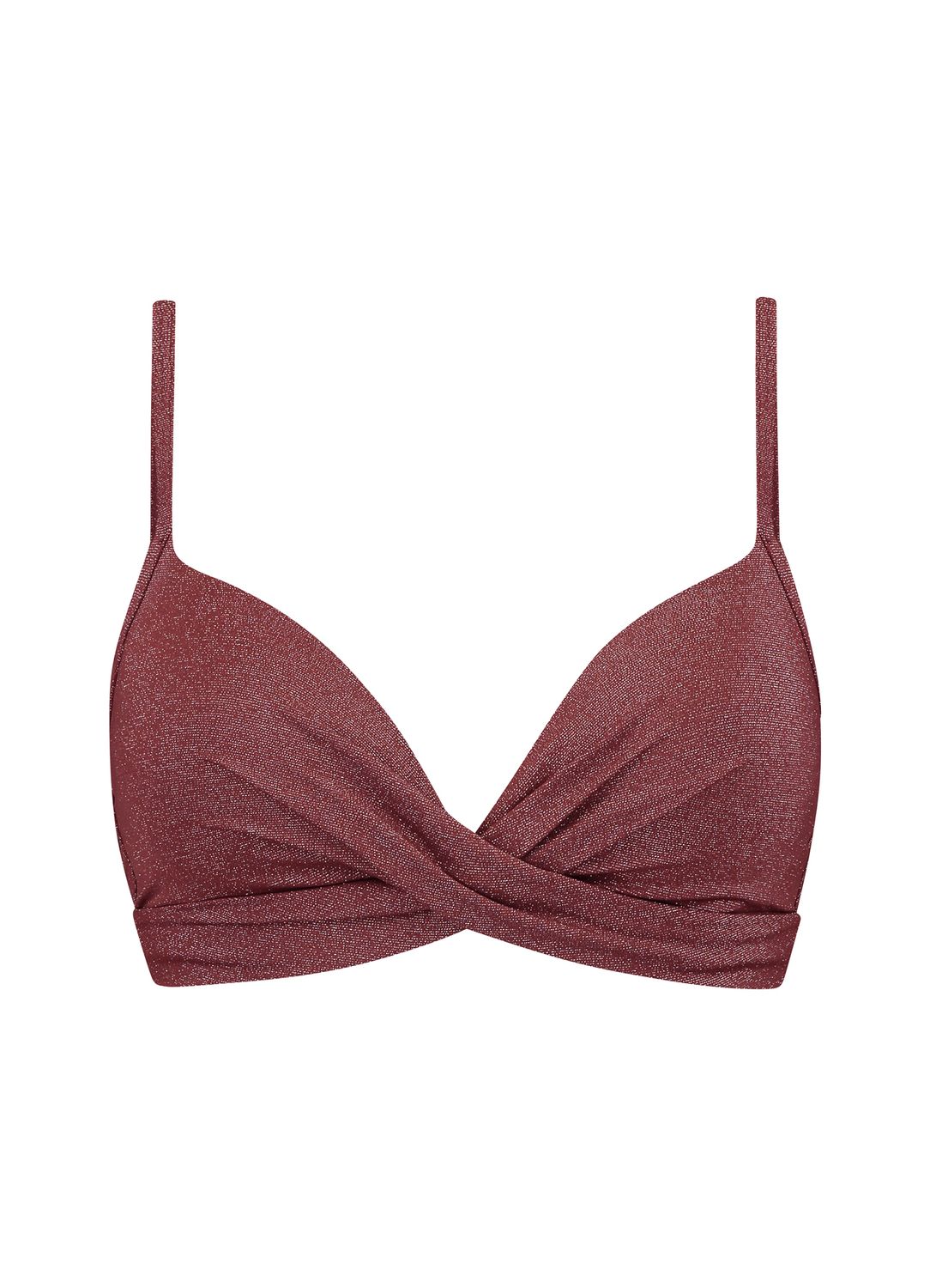 Beachlife Twist Bikinitop Raisin Glitter