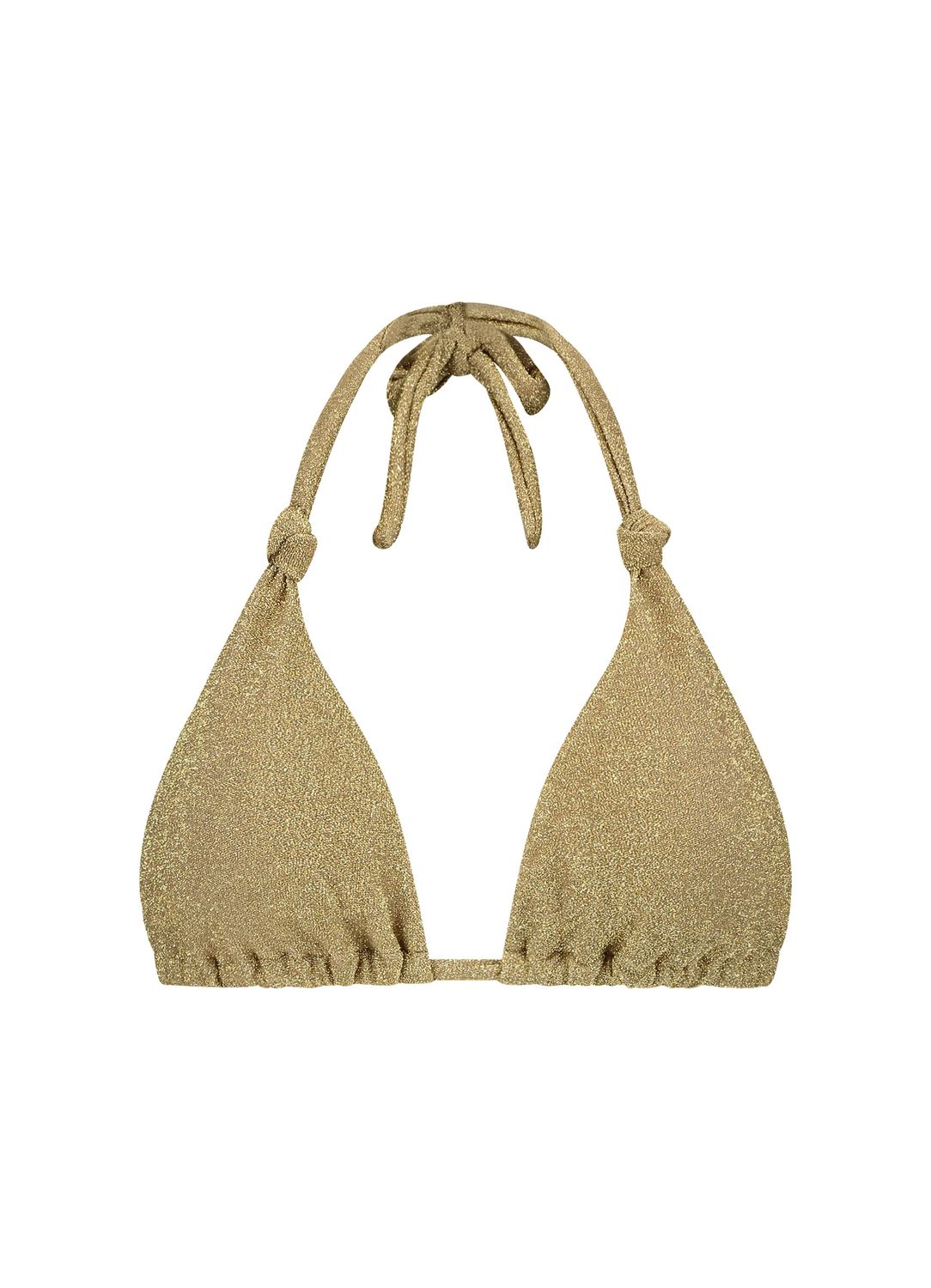Beachlife Triangel Bikinitop Gold Glitter