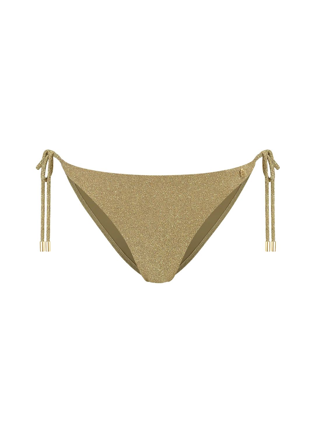 Beachlife Strik Bikinibroekje Gold Glitter