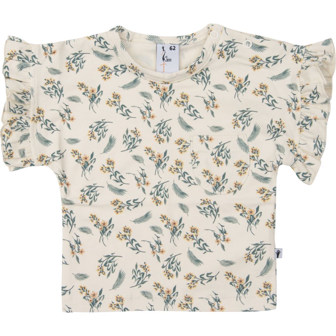 Klein T-Shirt Ruffle Tropical Flower