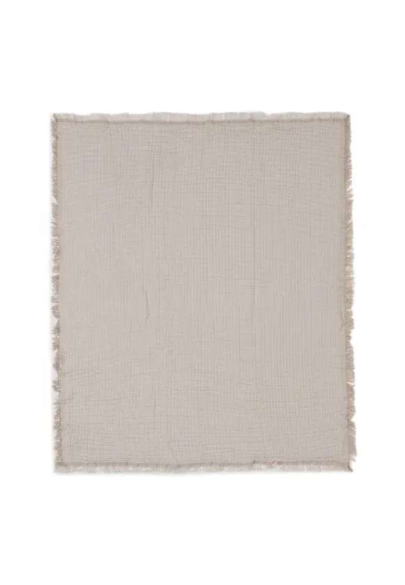 Jollein Deken Wieg Fringe Olive Green/Ivory 75 x 100